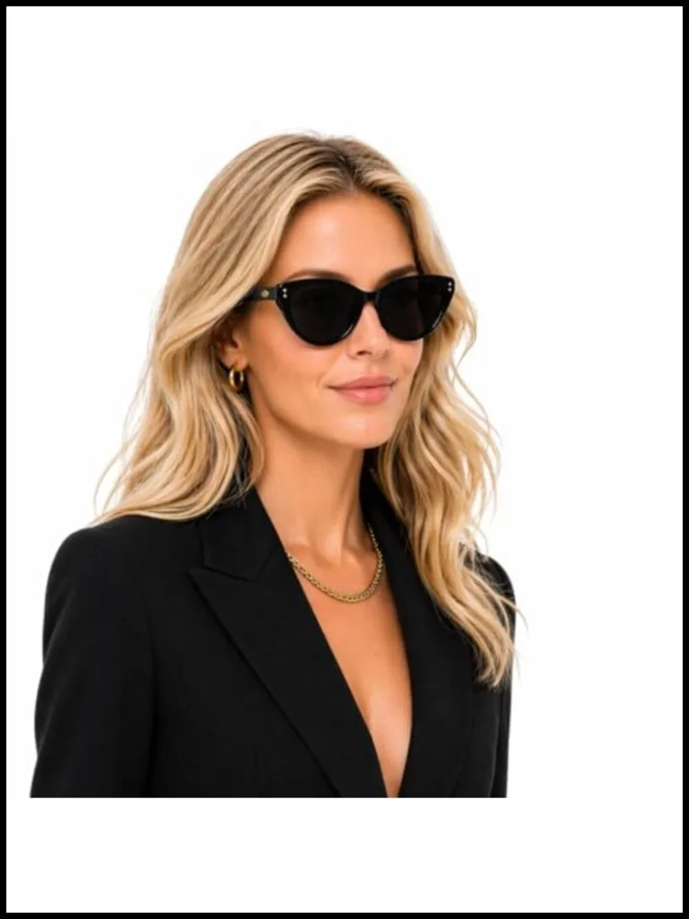 Cat-Eye Acetate Sunglasses with UV Protection, Retro Style